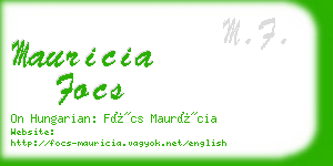 mauricia focs business card